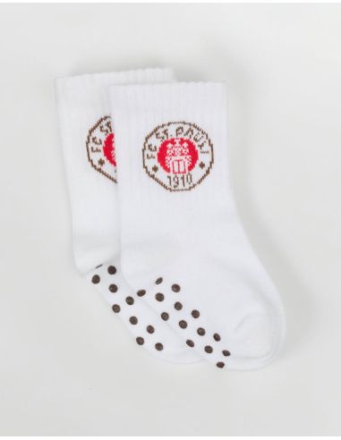 St. Pauli - Baby Tennissocken - Logo - Weiß - @ No Borders