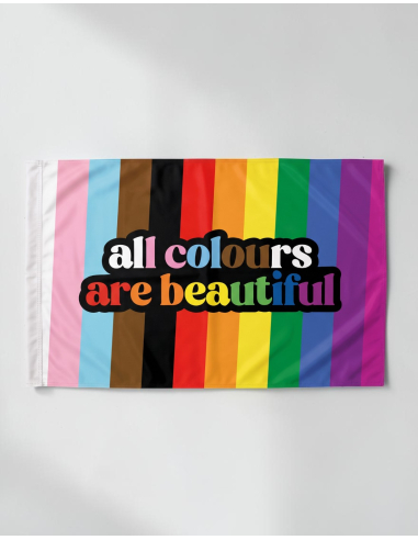 All Colours Are Beautiful - Progress Pride - Flag - @ No Borders