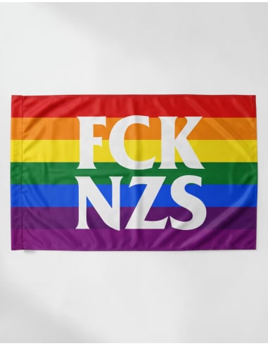 FCK NZS - Pride - Fahne - @ No Borders