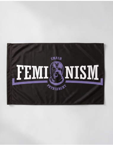 Feminism - Smash Patriarchy - Flag - @ No Borders