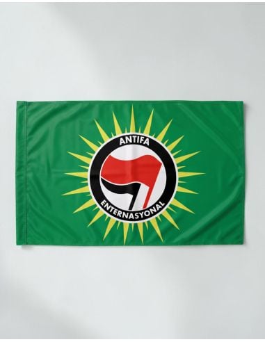 Antifa Enternasyonal - Fahne - @ No Borders