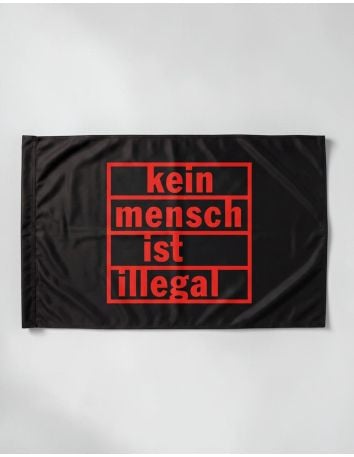 Refugees Welcome - No Borders - Weihnachtsbaumkugel - Schwarz - @ No Borders