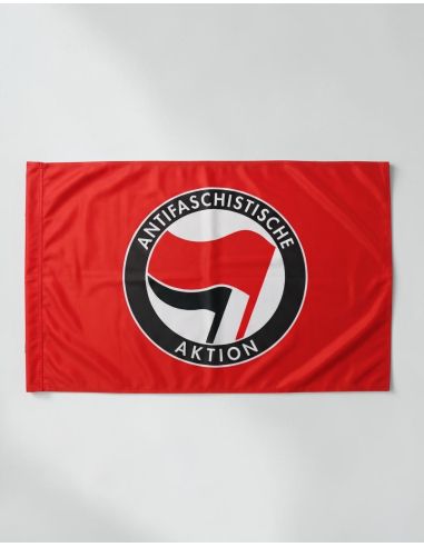 Antifa - Fahne - Red - @ No Borders