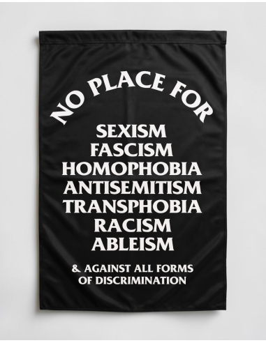 No Place For - Flag - Portrait - @ No Borders