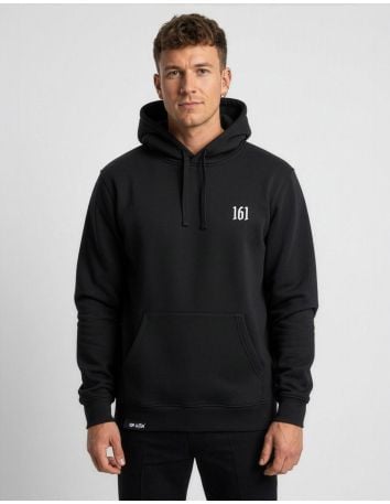 161 - Mob Action - Half Zip - Embroidered Logo - Black - @ No Borders