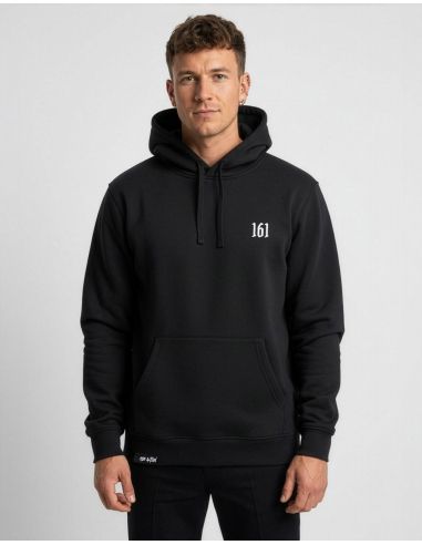 161 - Mob Action - Hoodie - Embroidered Logo - Black - @ No Borders