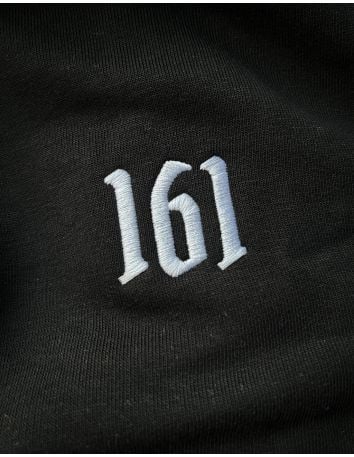 161 - Mob Action - Half Zip - Embroidered Logo - Black - @ No Borders