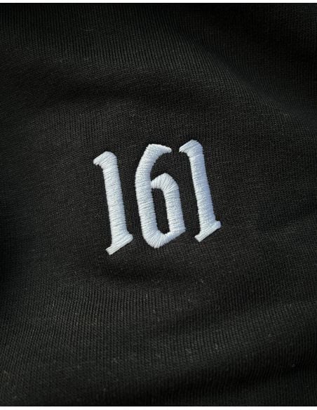 161 - No Borders - Hoodie - Embroidered Logo - Black 161 - No Borders - Hoodie - Embroidered Logo - Black