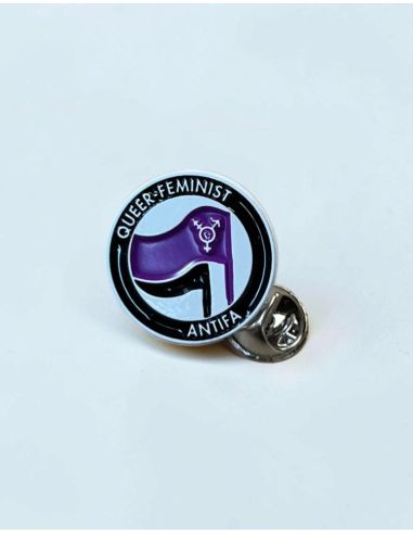 Queer-Feminist Antifa - Pin - @ No Borders