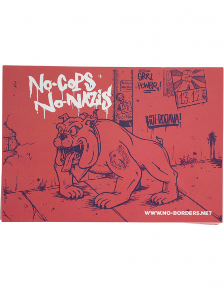 No Cops No Nazis / Bulldog - Sticker