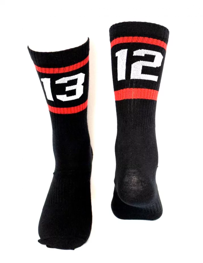 1312 Stripes - Sixblox - Socks - Black/Red/White