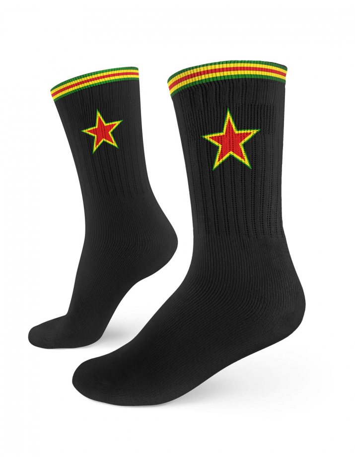 Biji Rojava - No Borders - Socks - Black