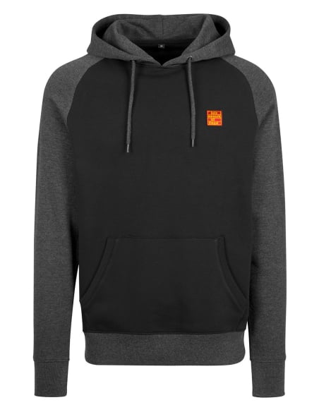 Kein Mensch ist illegal - Hoodie - No Borders - Black/Dark Grey