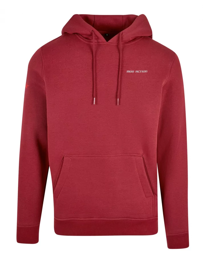 Mob Action Classic - Hoodie - Burgundy/White