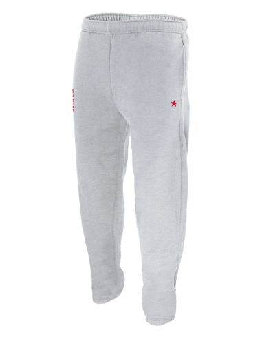 Mob Action Classic - Sweat Pants - Grey MA Classic CollectionColour: heather grey Material: 70% cotton, 30% polyester white "Mob Action" embroidery on the right trouser leg red embroidered star on the left trouser legNo Borders