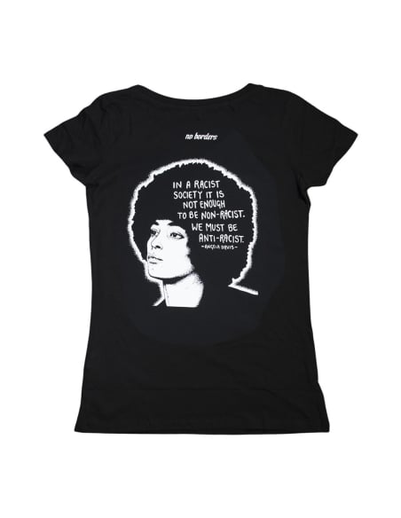 Angela Davis - No Borders - T-Shirt tailliert - Black