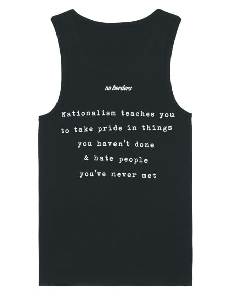 Nationalism sucks - No Borders - Tanktop - Black