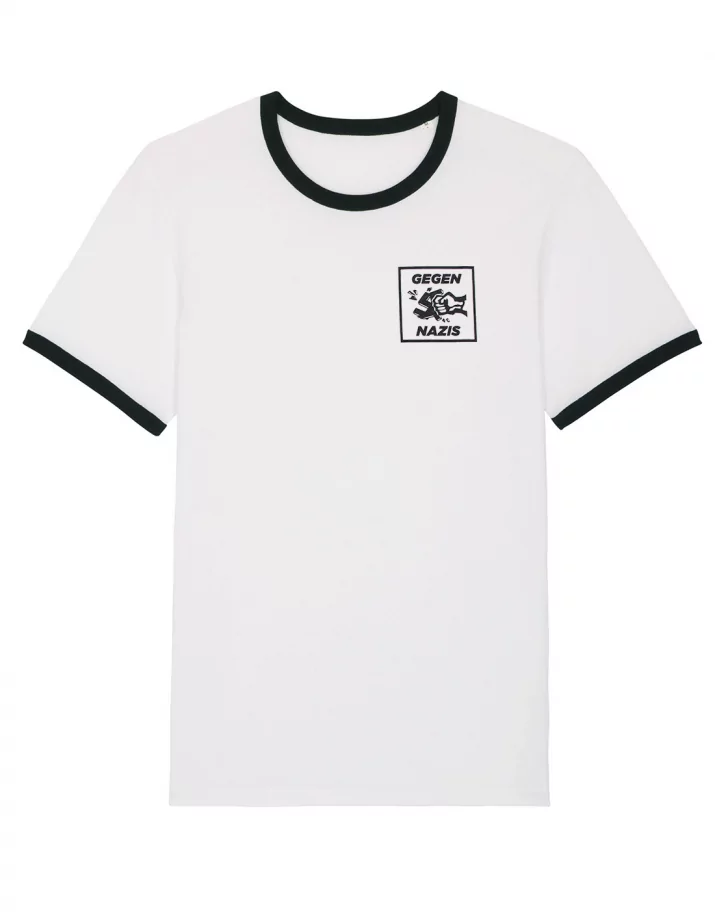 Gegen Nazis - No Borders - T-Shirt - White