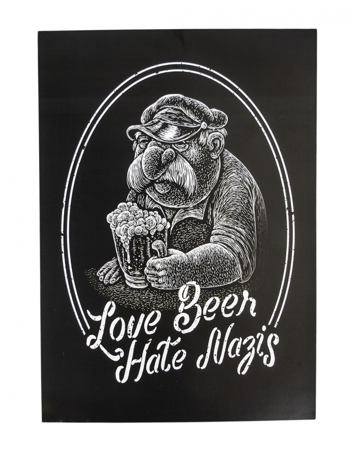Love Beer Hate Nazis - Poster