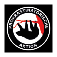 Prokrastinatorische Aktion - Logo